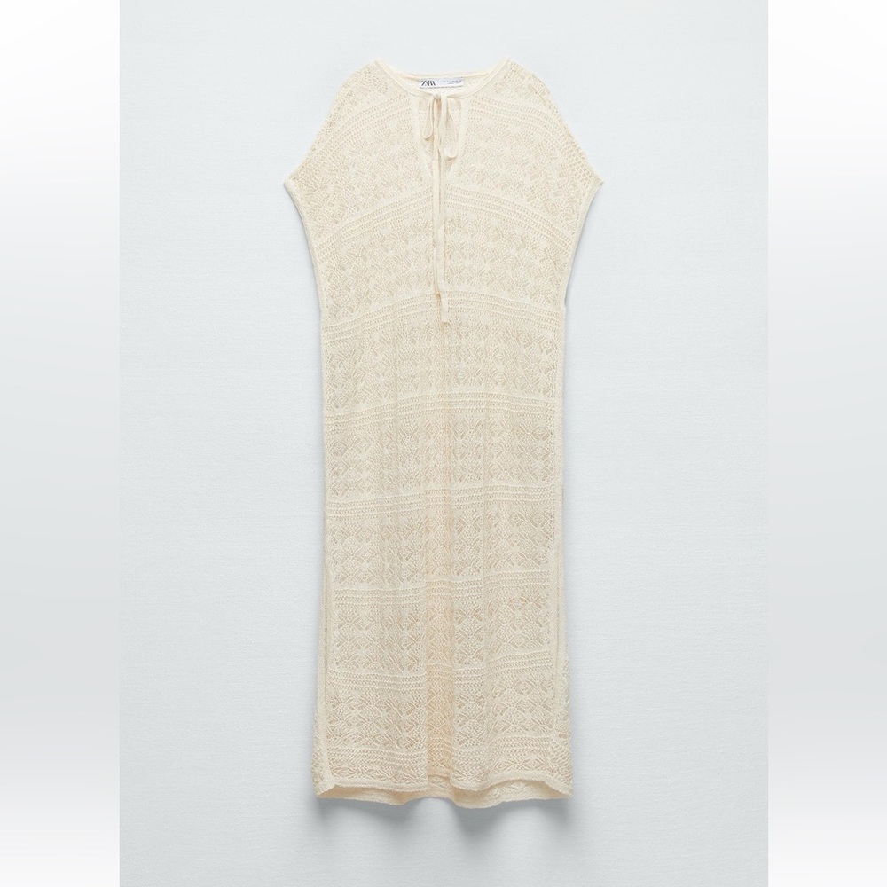 Zara Pointelle knit tunic